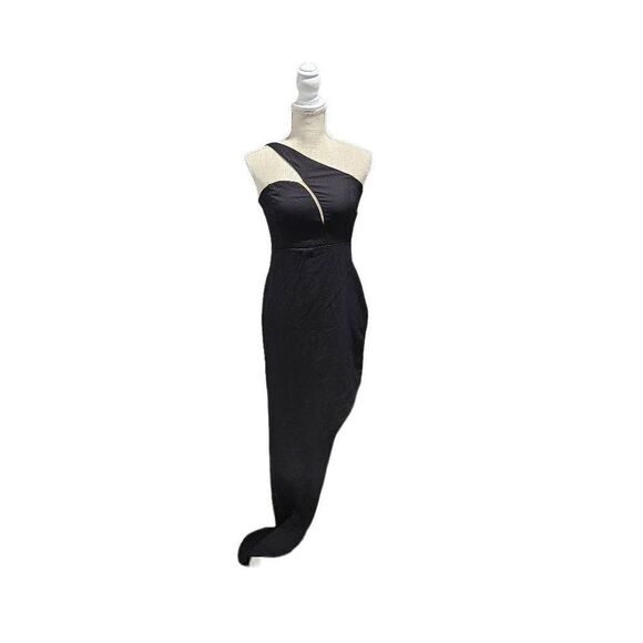 Trendyol Fitted Woven One Shoulder Asymmetrical Hem Evening Dress Size 36 US 4 - Picture 2 of 9